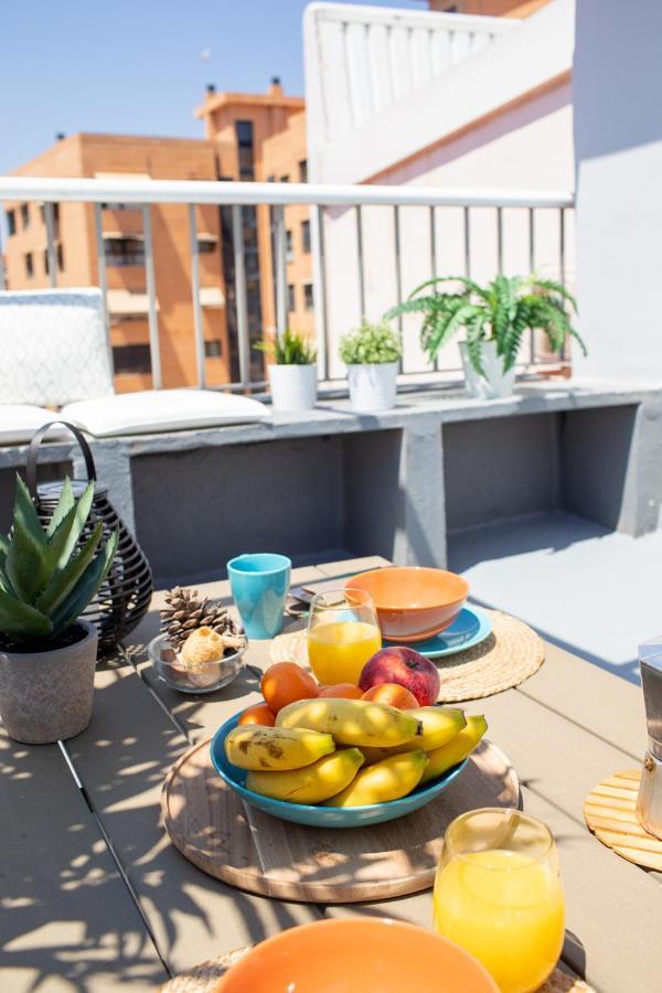 Florit Flats - Cabanyal 3 Bedroom Wifi Ac Terrace Beach Penthouse Valencia Buitenkant foto