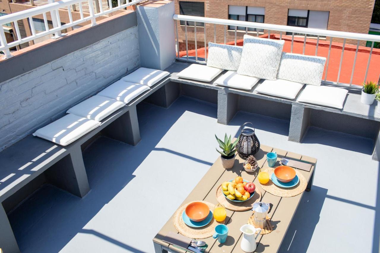 Florit Flats - Cabanyal 3 Bedroom Wifi Ac Terrace Beach Penthouse Valencia Buitenkant foto
